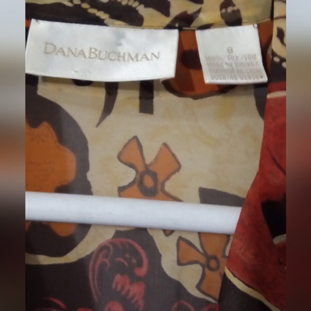 Dana Buchman Multicolor Patterned Button Up Blouse - image 2